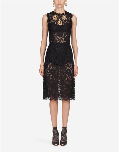 dolce gabbana black lace dress.